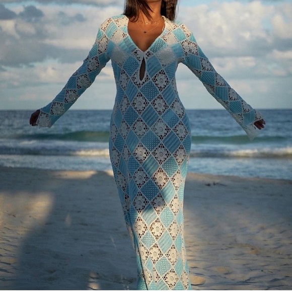 Zara Dresses Zara Long Crochet Dress Tunic Bloggers Poshmark